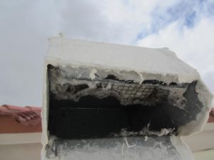 Image of a screened dryer vent