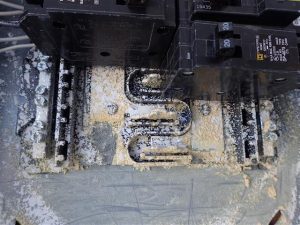 Electrical panel overspray